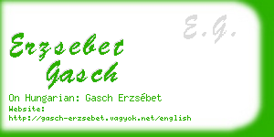 erzsebet gasch business card